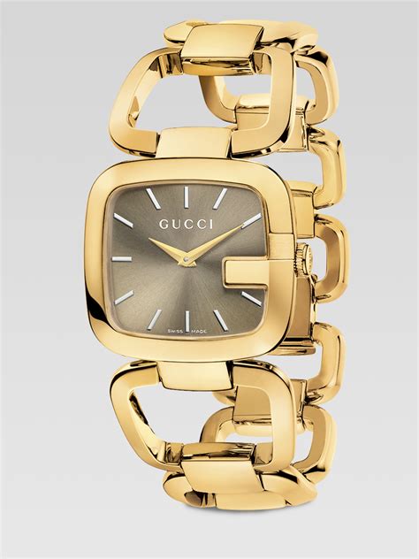 are gucci watches made of gold|gucci gold bracelet watch women's.